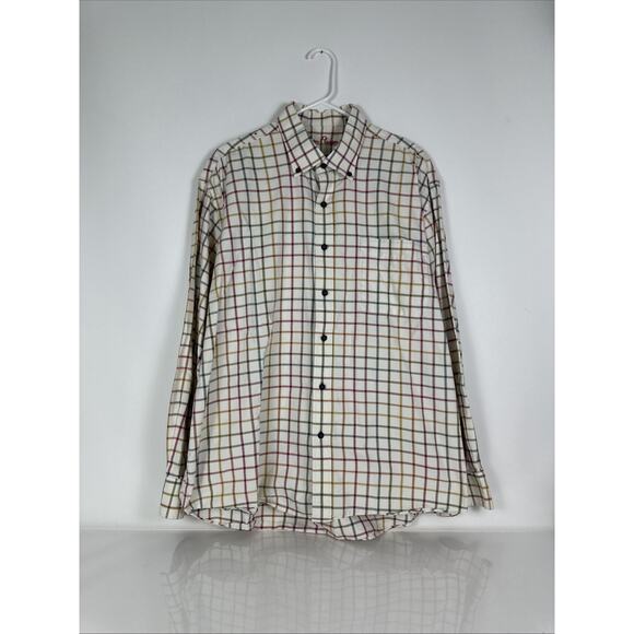 Alan Flusser Multicolor Plaid Long Sleeve Button Up Size XL - Picture 2 of 8